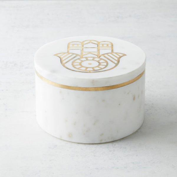 Hamsa Marble Box