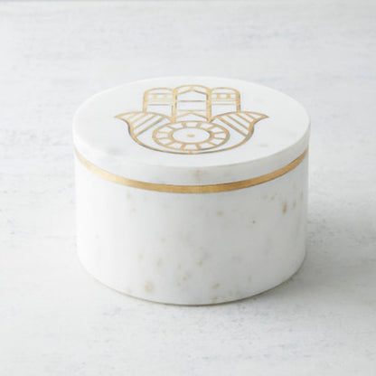 Hamsa Marble Box
