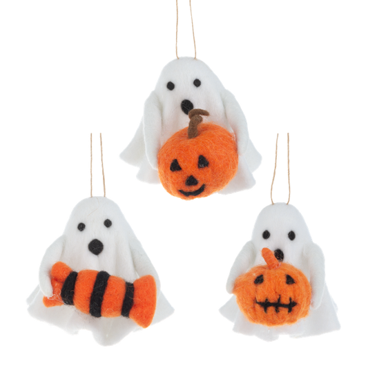 Handcrafted Ghost Ornament-Assorted, each sold separately