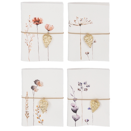 Handmade Paper Floral Journal-Assorted, each sold separately
