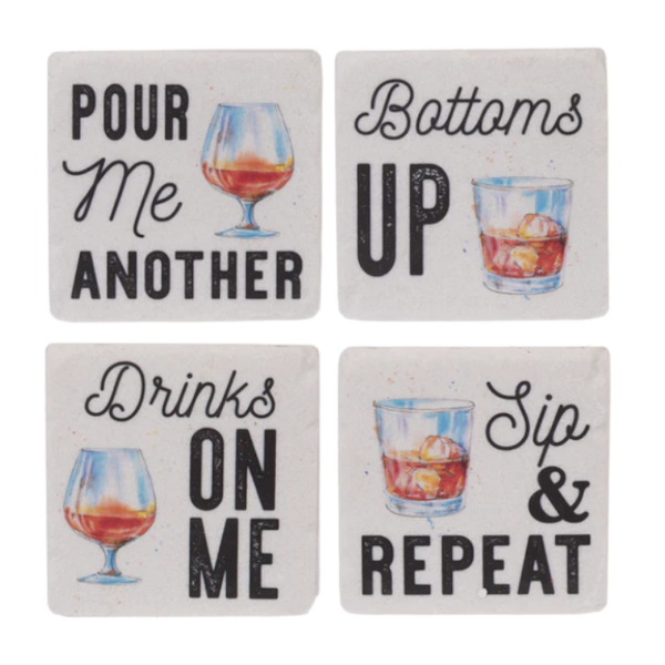 Watercolor Happy Hour Coaster Set