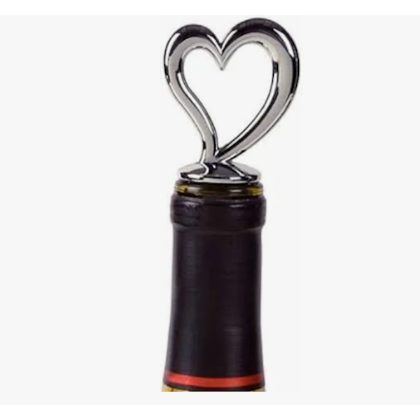 Metal Heart Bottle Stopper