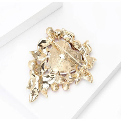 Titanic Blue Heart Rhinestone Brooch