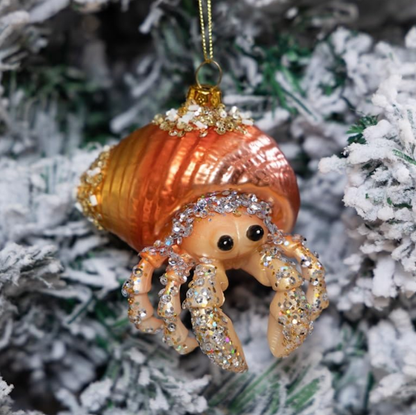 Glass Hermit Crab Ornament