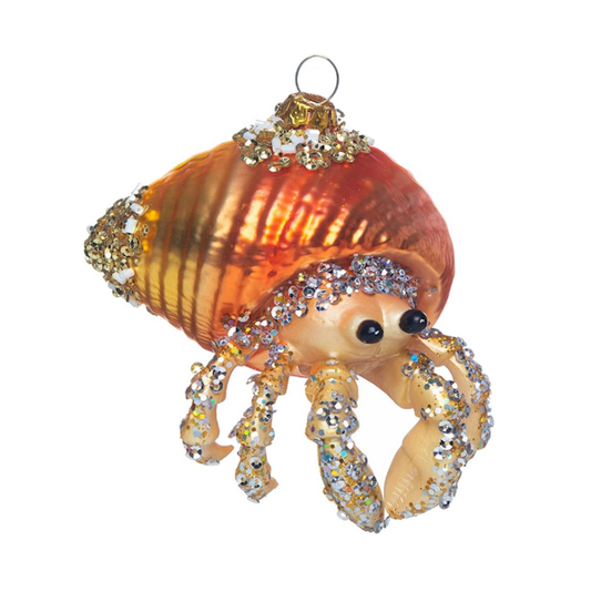Glass Hermit Crab Ornament