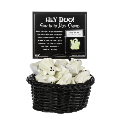 Hey Boo! Glow in the Dark Ghost Charm with Insert Card