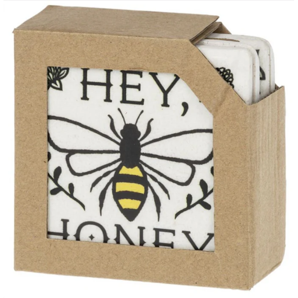 Honey Bee Coasters-Set of 4