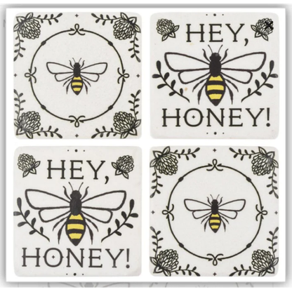 Honey Bee Coasters-Set of 4