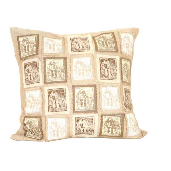 Hudson Stamps Throw Pillow