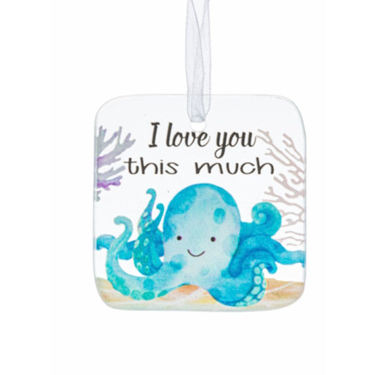 I Love You This Much, Coastal Glass Ornament