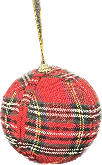 Plaid Ball Ornament