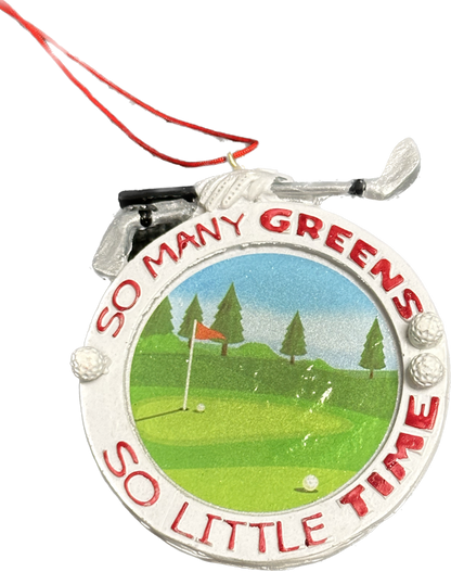 Golf Ornament "So Many Greens"