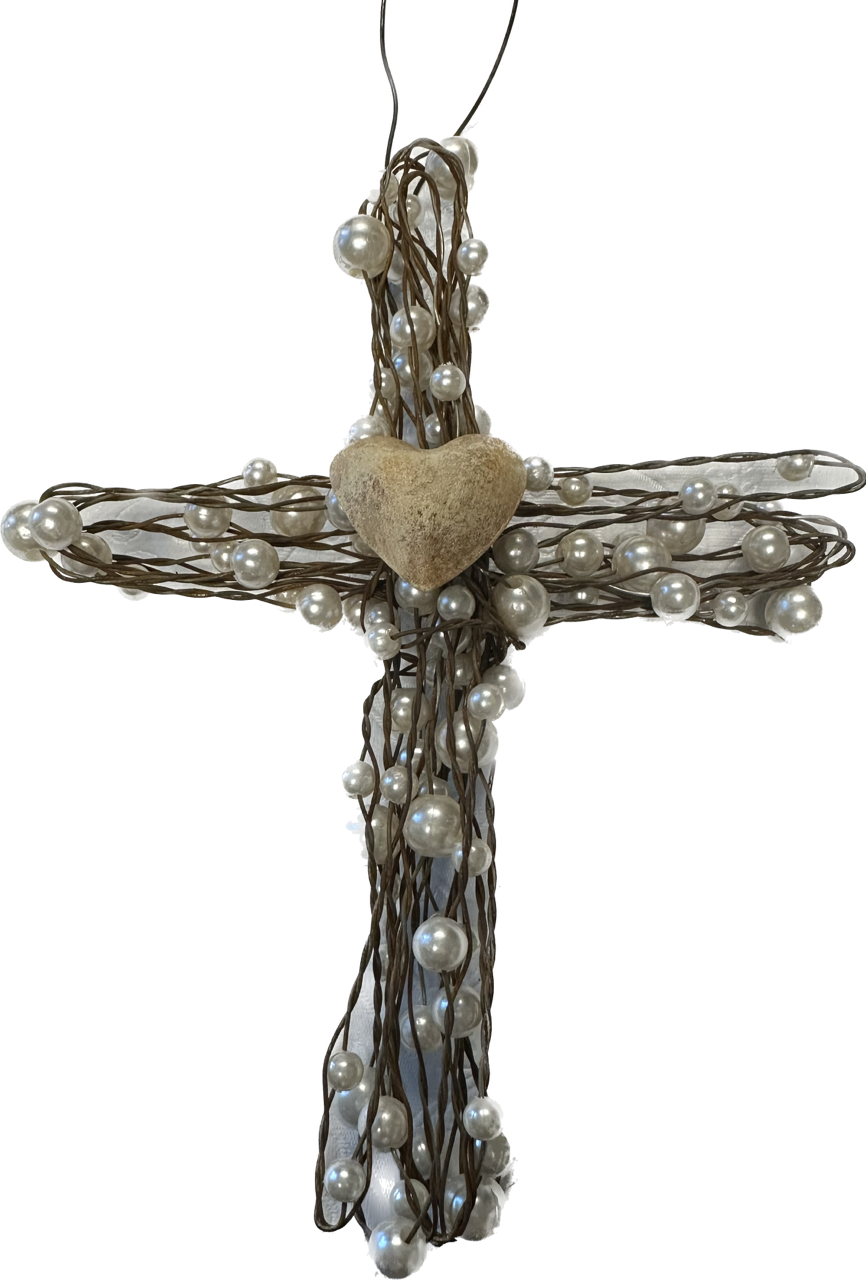 Metal Wire Cross Ornament