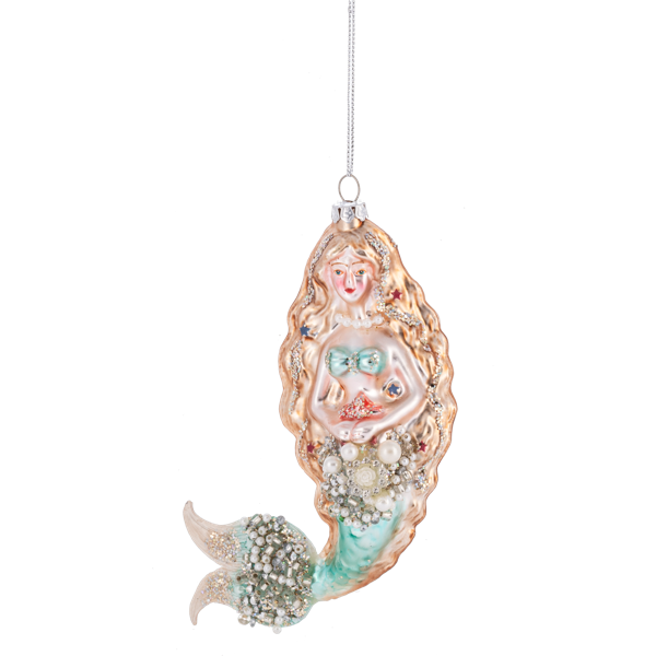 Jeweled Mermaid Ornament
