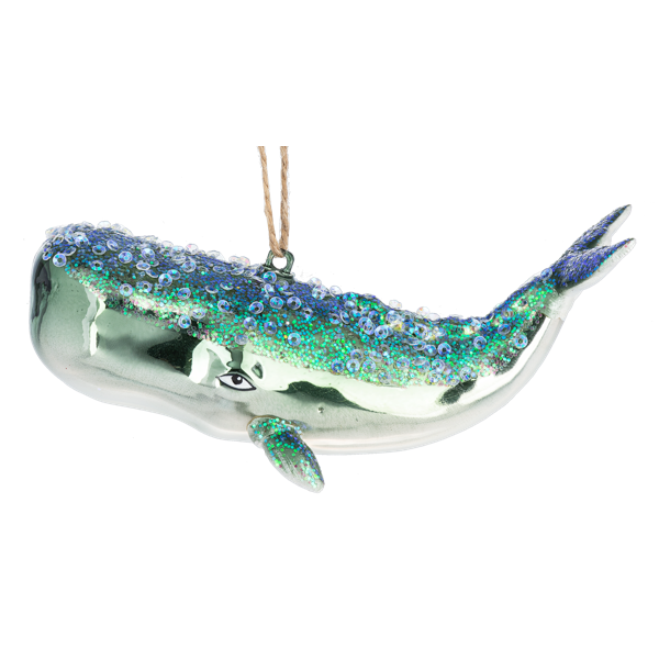 Jeweled Whale Ornament-Assorted, sold seperately