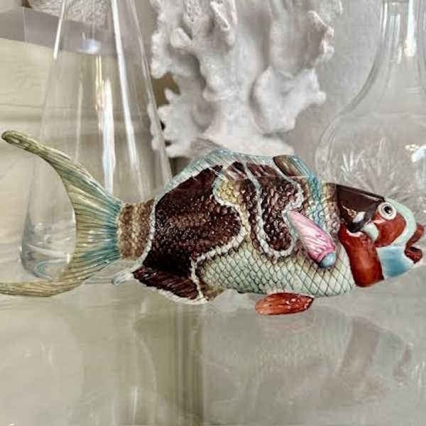 Fabienne Jouvin Hand Painted Tropical Fish Porcelain Figurines-Assorted Styles, sold separately