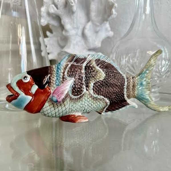 Fabienne Jouvin Hand Painted Tropical Fish Porcelain Figurines-Assorted Styles, sold separately