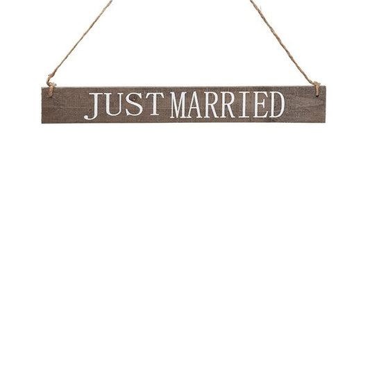 Just Married Wood Sign