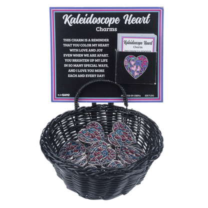 Kaleidoscope Heart Charm, with Insert Card