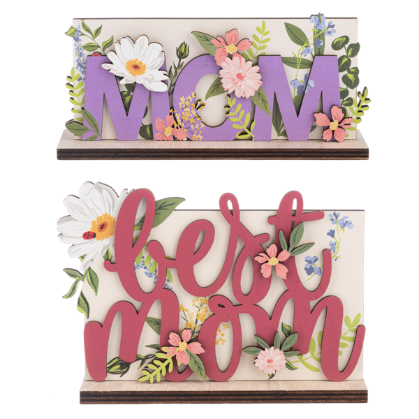 Layered Wood MOM Signs-each sold separately