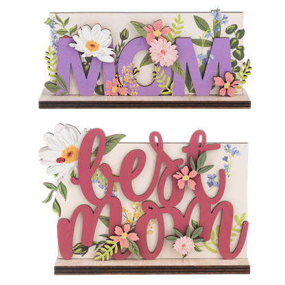 Layered Wood MOM Signs-each sold separately