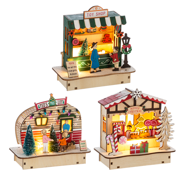 Light Up Christmas Scenes-Assorted, each sold separately