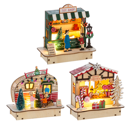 Light Up Christmas Scenes-Assorted, each sold separately