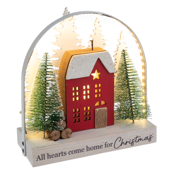 Light Up Arch Home Scenery-"All Hearts Come Home For Christmas"