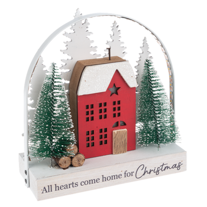 Light Up Arch Home Scenery-"All Hearts Come Home For Christmas"