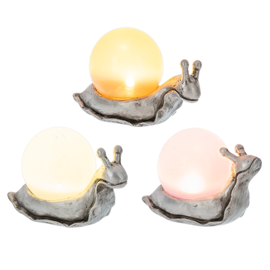 Light-Up Snail Figurine-Assorted, each sold seperately