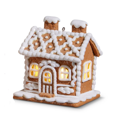 Lighted Gingerbread House Ornament-Assorted, each sold separately