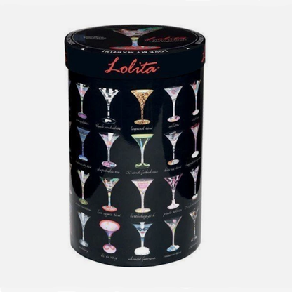 Lolita "Shopaholic Too" Hand Painted Martini Glass, Retired