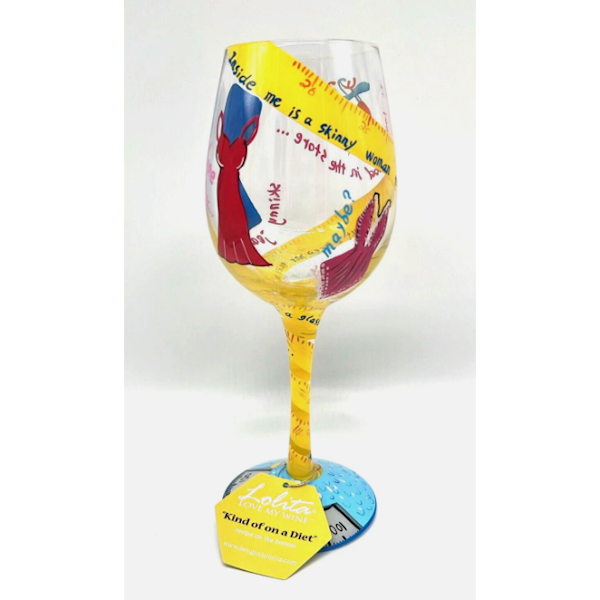 Lolita "Kind Of On A Diet" Wine Glass, Retired