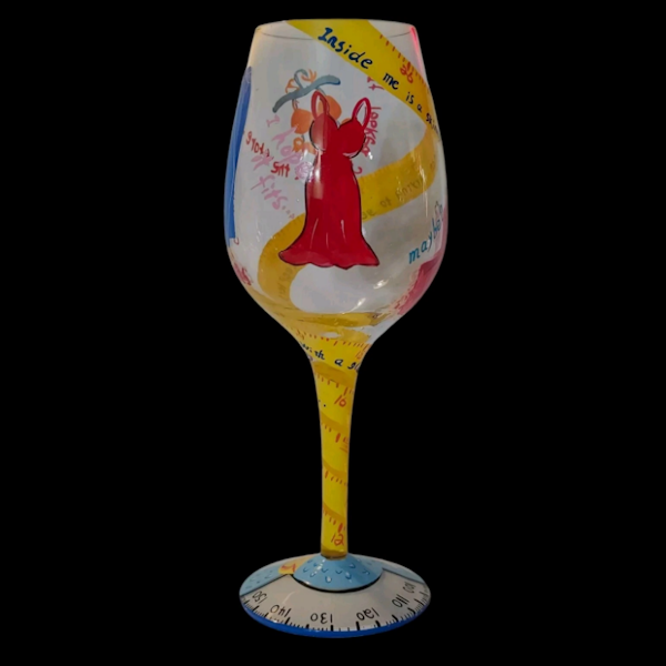 Lolita "Kind Of On A Diet" Wine Glass, Retired
