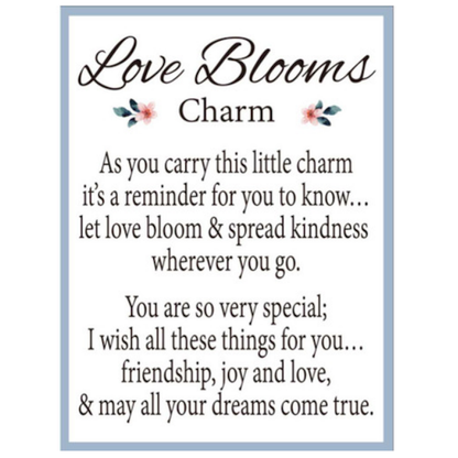 Love Blooms Heart Charm with Card, Assorted Styles-sold seperately