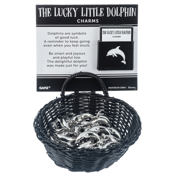 Lucky Little Dolphin Charm, with Insert Card