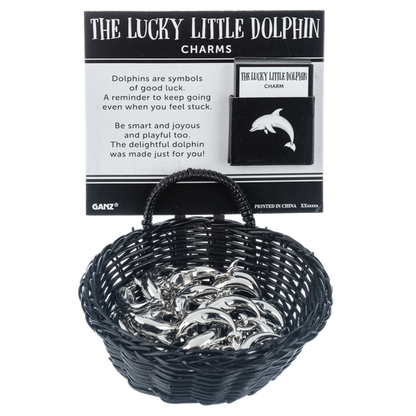 Lucky Little Dolphin Charm, with Insert Card