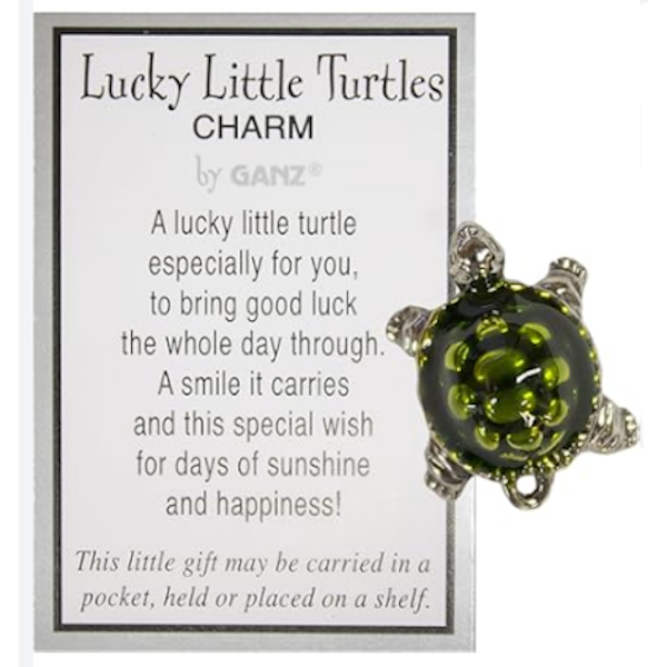 Lucky Little Turtle Pocket Token Charm, with Insert Card