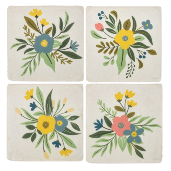 Meadow Flower Coaster Set