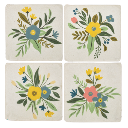 Meadow Flower Coaster Set