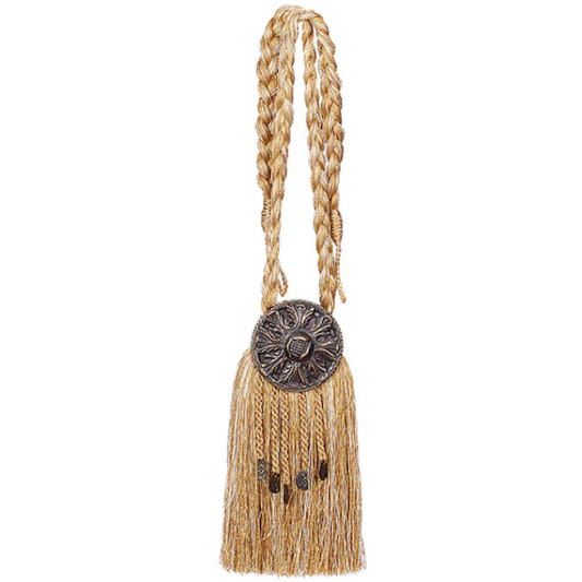 Medallion Tieback, Gold Mix