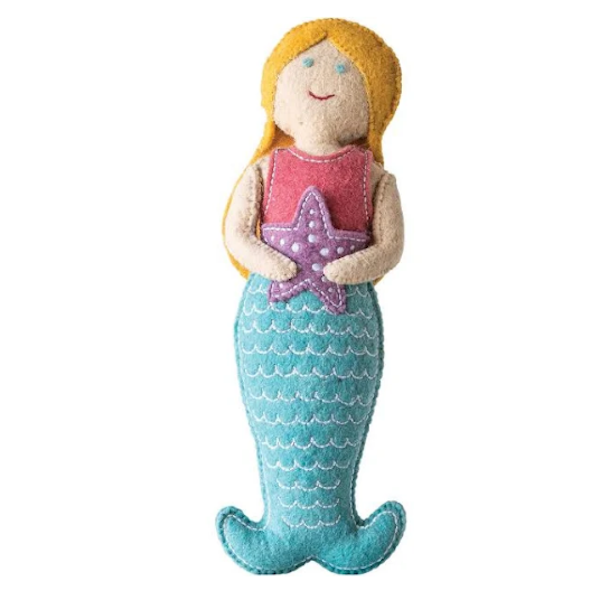 Wool Mermaid Tooth Fairy Pillow