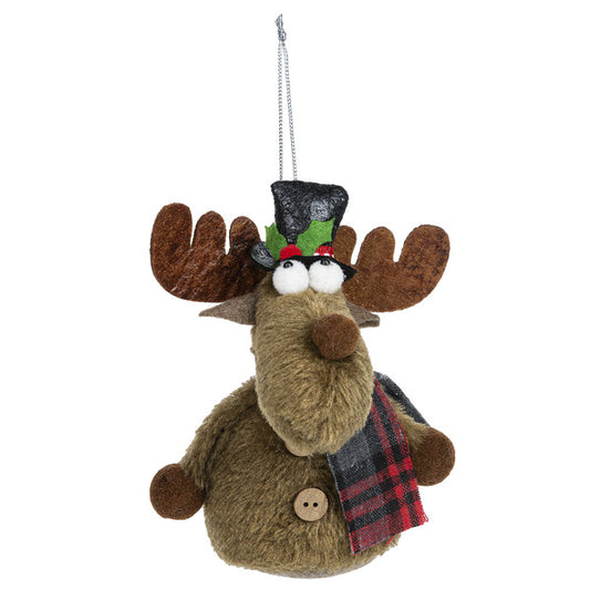 Merry Christmas Moose, Moose Softie Ornament, each sold separately