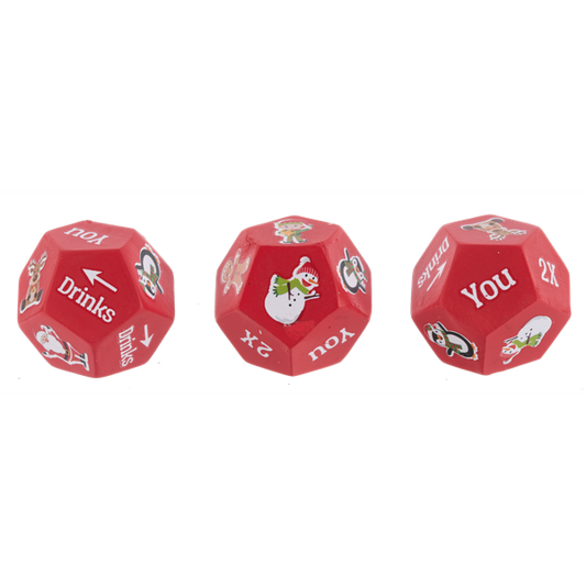Merry Drinkmas Dice Charm, with Game Insert Card