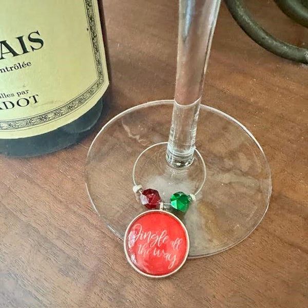 Merry Little Wine Charms-Set of 6