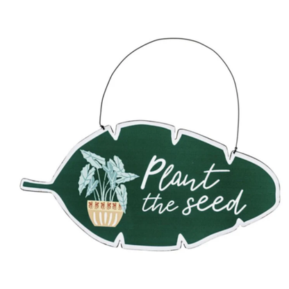garden seed signs Garden Leaf-Shape Sign, Assorted – Perfectly At Home