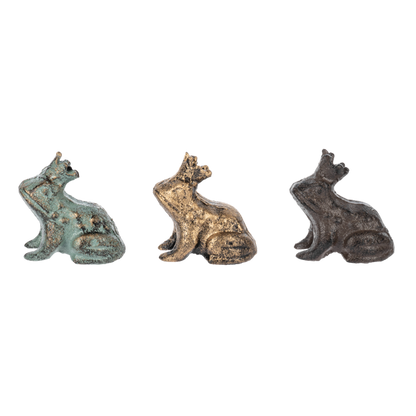 Mini Frog Prince Figurine-Cast Iron, Assorted Colors, each sold separately