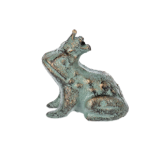 Mini Frog Prince Figurine-Cast Iron, Assorted Colors, each sold separately