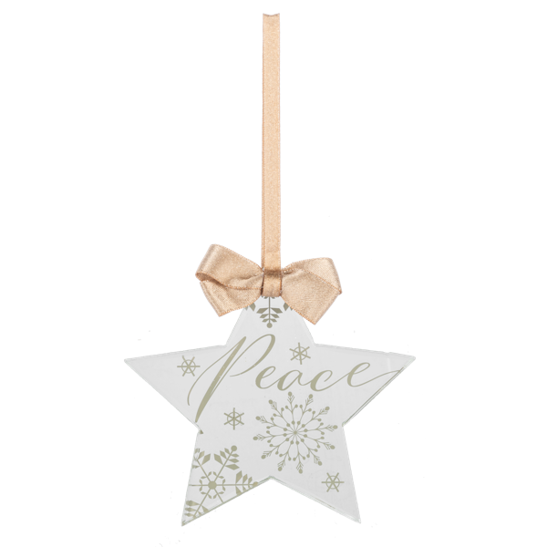 Mirror Star Ornament-Assorted Joy, Peace, Hope, each sold separately