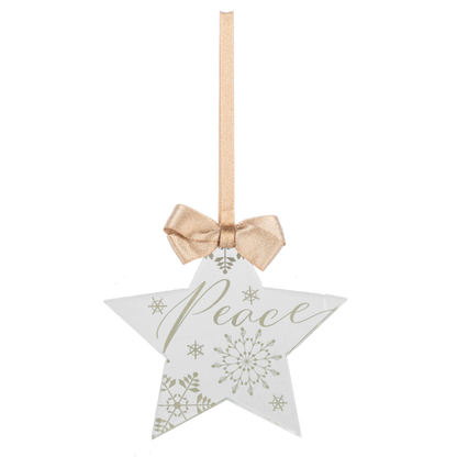 Mirror Star Ornament-Assorted Joy, Peace, Hope, each sold separately